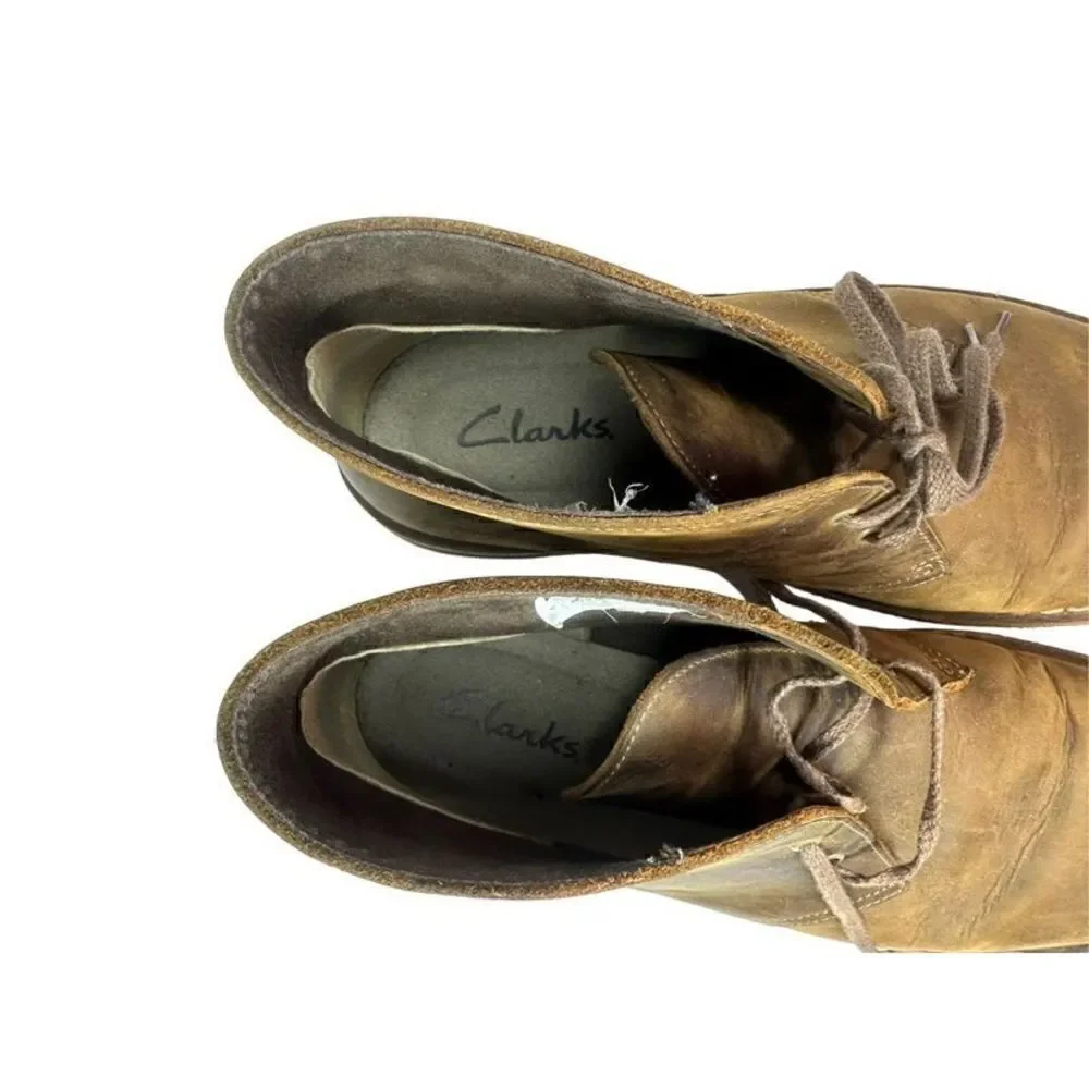 Clark’s Chukka Desert Brown Leather Boots 15522 Size 11